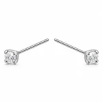 Par piercing con circón 1,5 mm plata 925 Par piercing con circón 1,5 mm plata 925