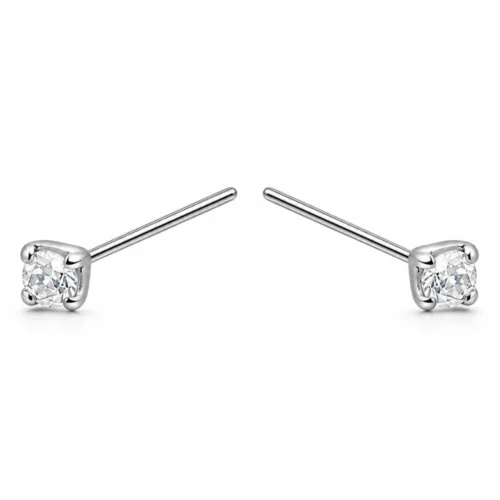 Par piercing con circón 1,5 mm plata 925 Par piercing con circón 1,5 mm plata 925