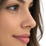 Par piercing plata 925 cristal celeste 2 mm modelo Par piercing plata 925 cristal celeste 2 mm modelo